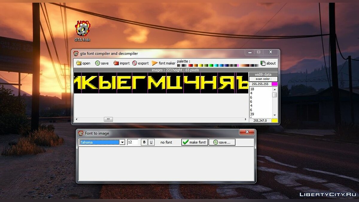 GTA Font compiler - Font editor for GTA 1 - Картинка #1