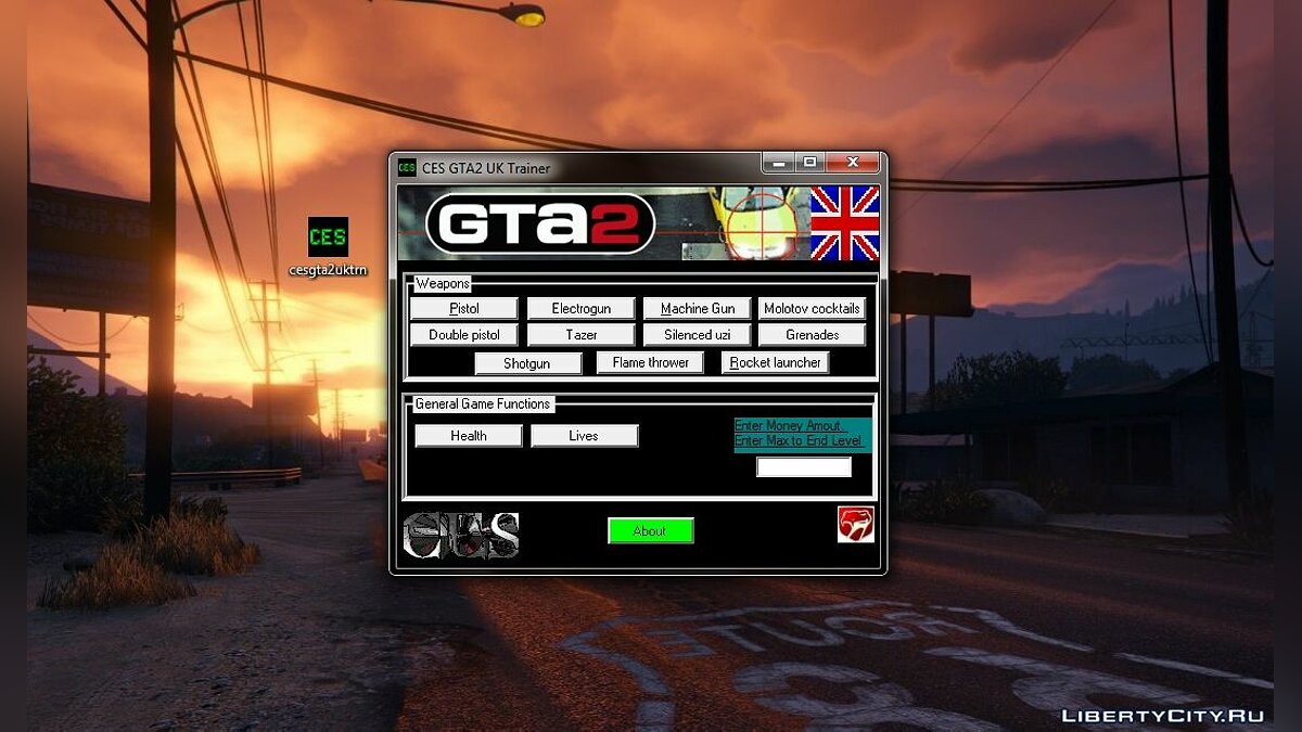 Download UK Trainer +13 by C.E.S. for GTA 2