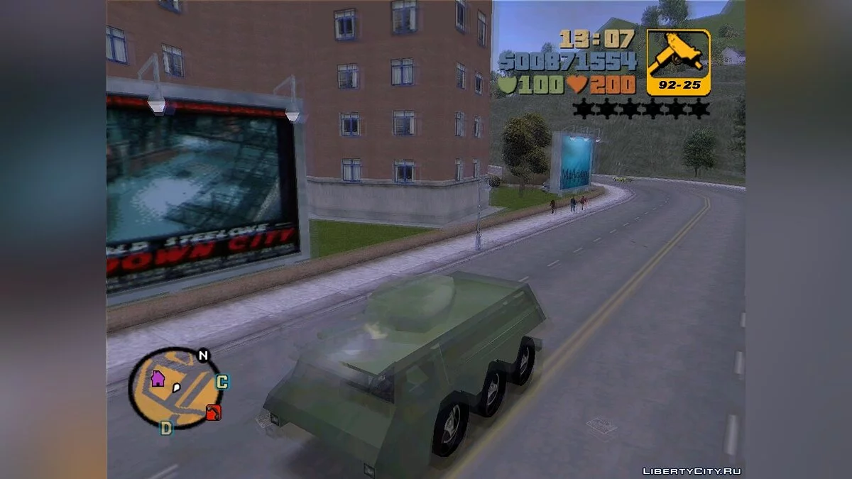 Бета танк APC з витоку екрану / GTA 3