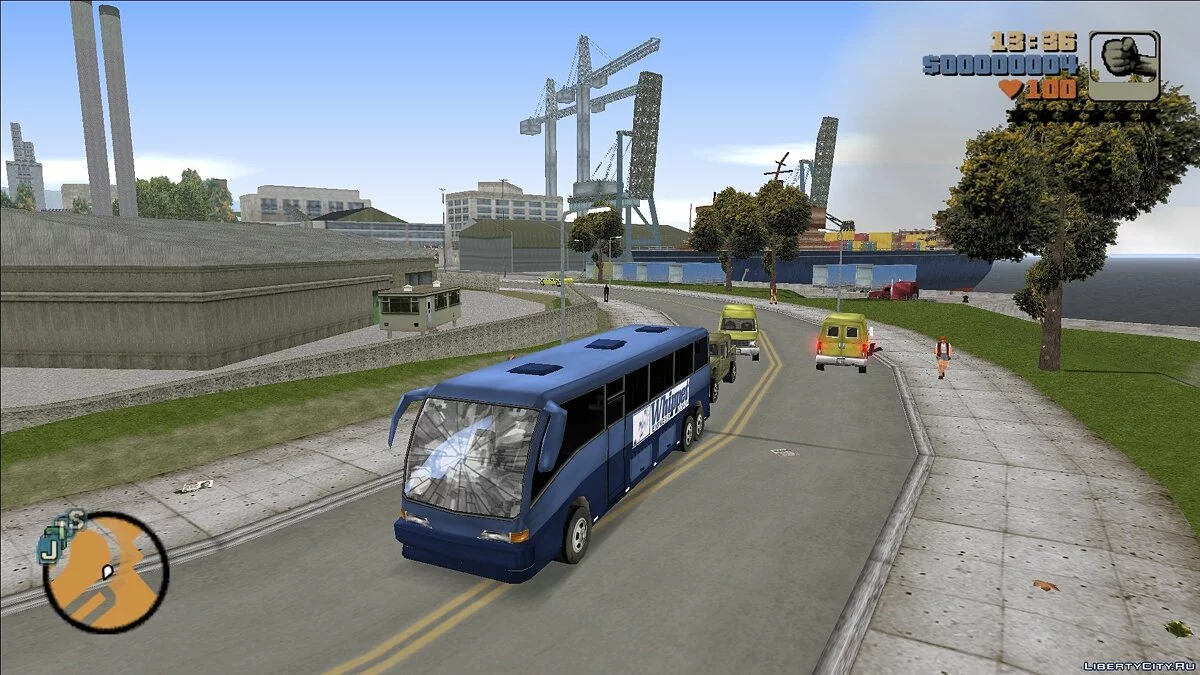 Coach with Interior and Shattered Windshield / GTA 3