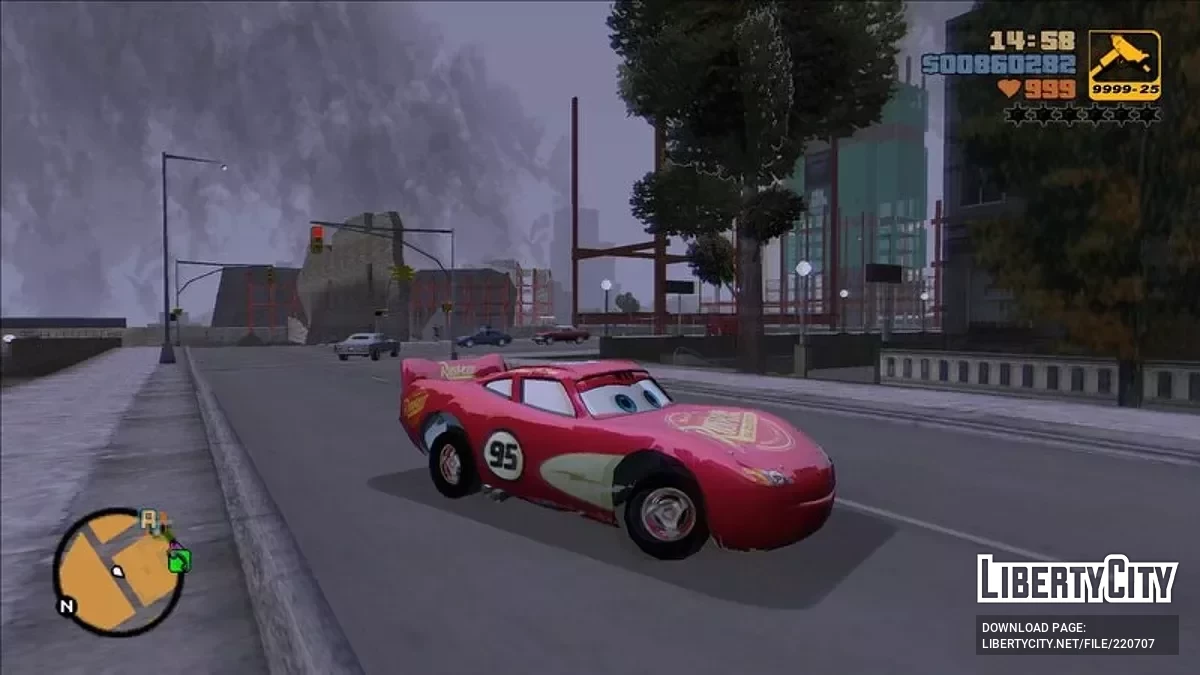 Dinoco McQueen und McQueen aus Radiator Springs / GTA 3