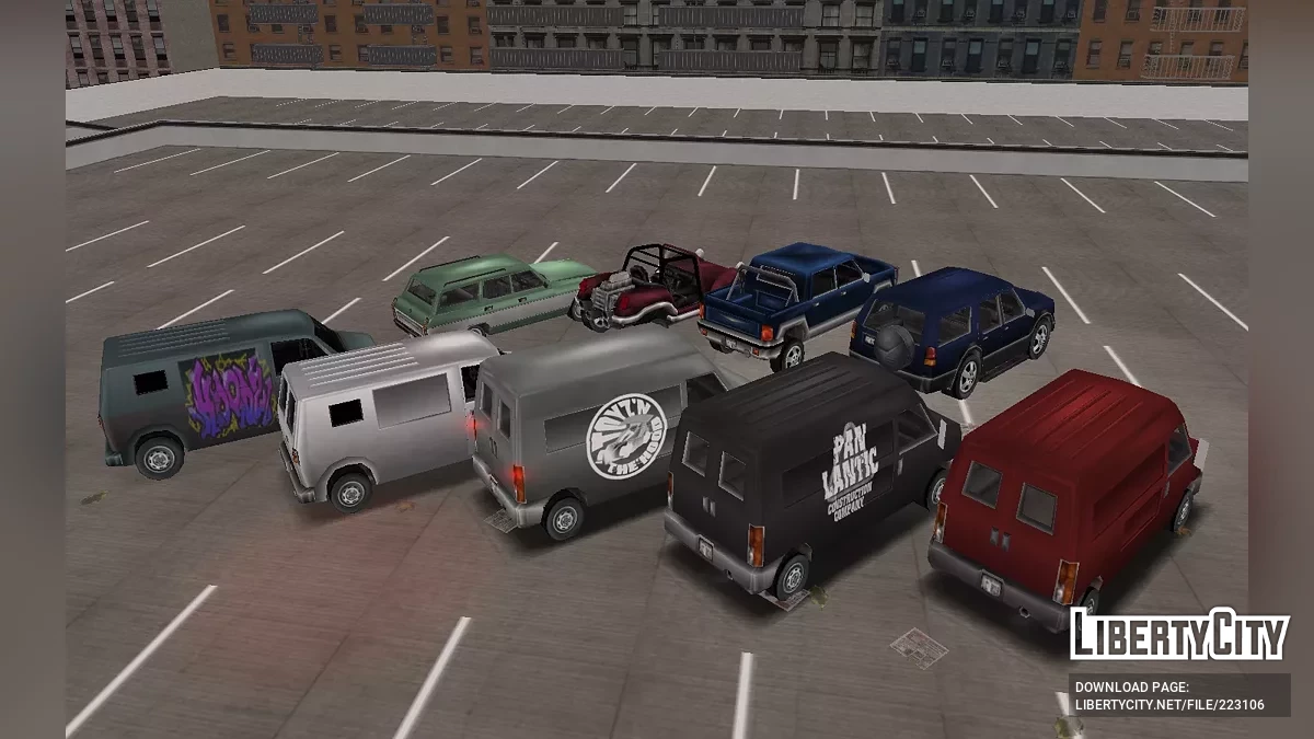 GTA LCS 汽车包 (+Beta) GTA 3 风格 / GTA 3
