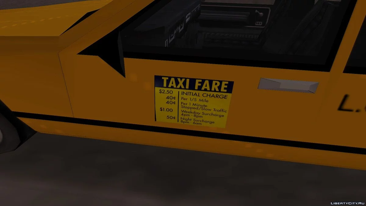 Novas texturas HD para táxi / GTA 3