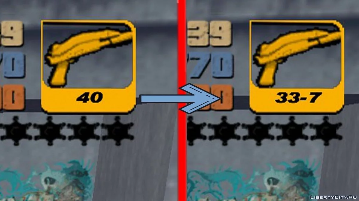 Capacidade dos carregadores de armas / GTA 3