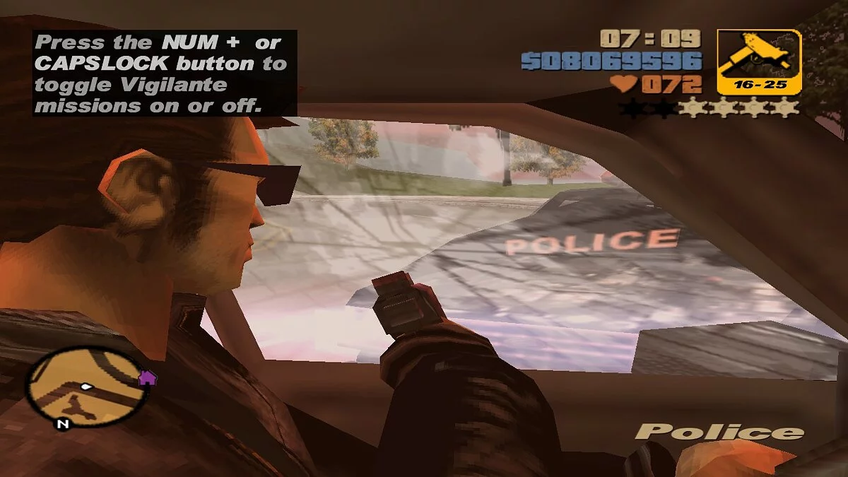 Claude porte des lunettes / GTA 3