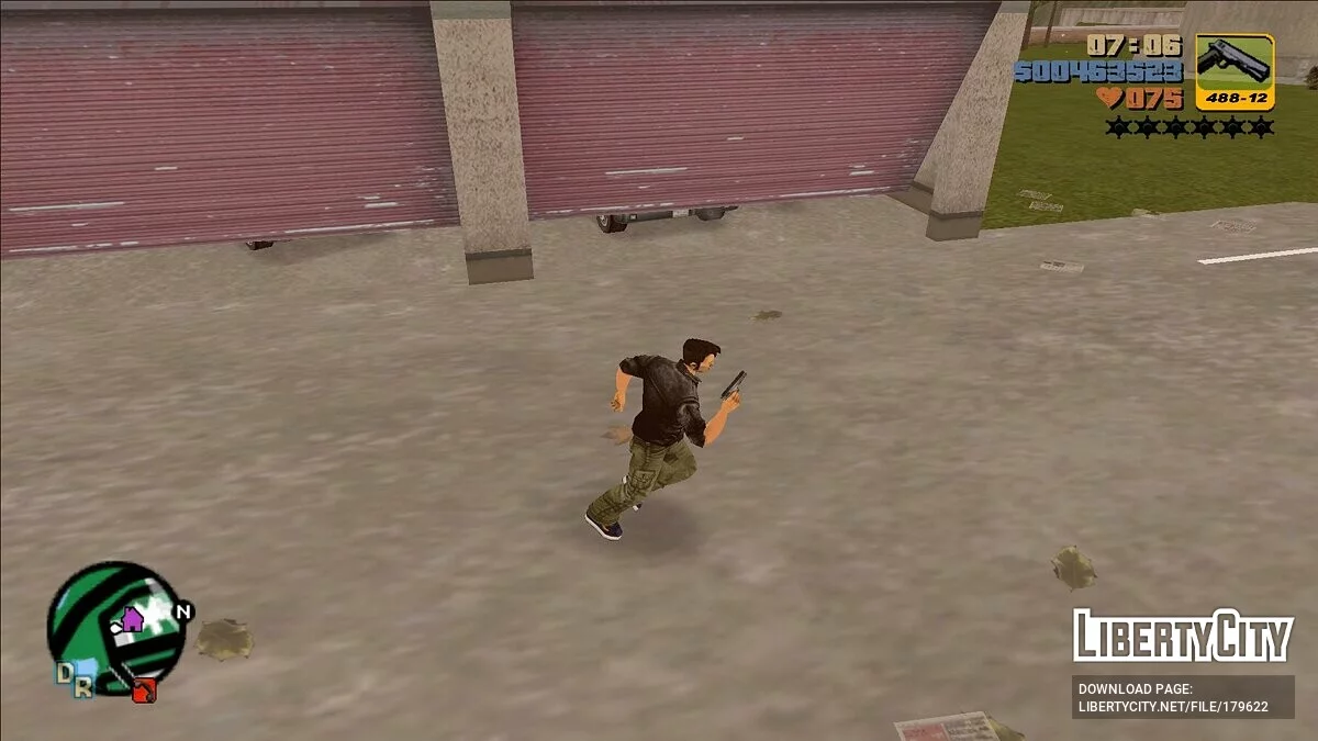 Corrección de la puerta del garaje en Shorside / GTA 3