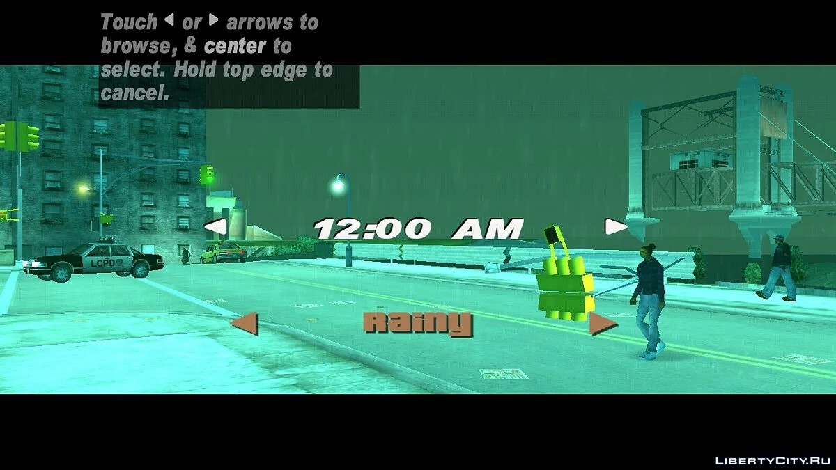 Choix de la météo et du temps / GTA 3 (iOS, Android)