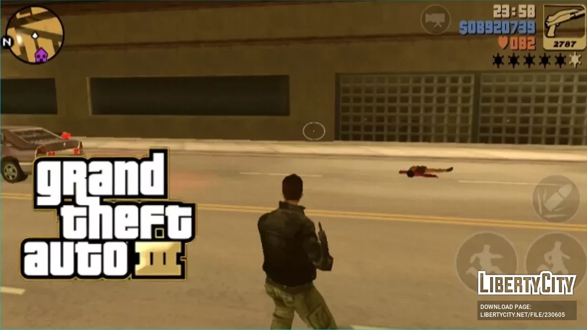 Вільна та ручна прицільна система для ювілейного видання 10 років / GTA 3 (iOS, Android)