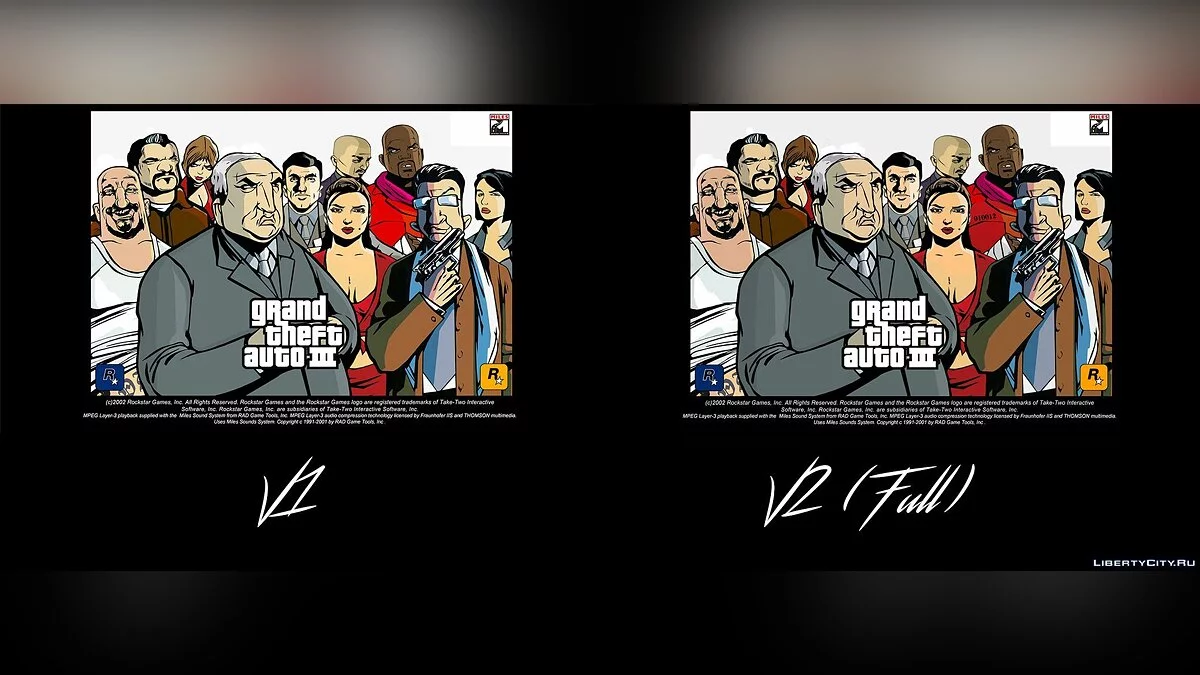 HD Mainscreens para relación de aspecto 16:9 (v3) / GTA 3
