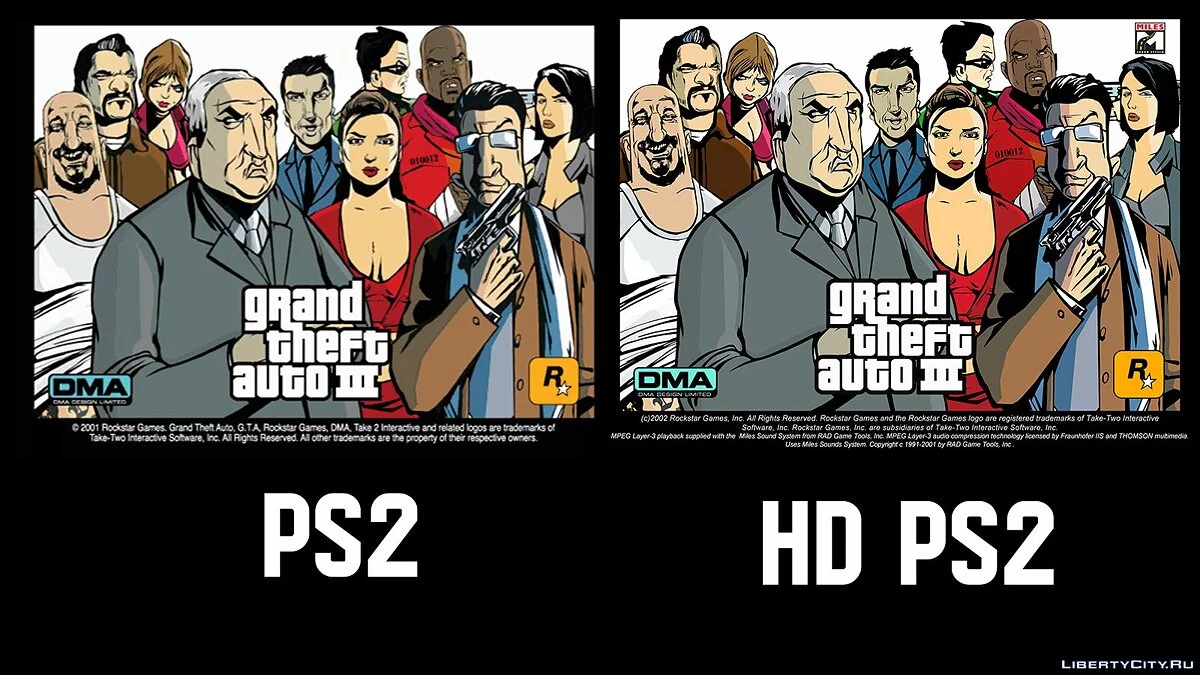 HD PS2 Mainscreen / GTA 3