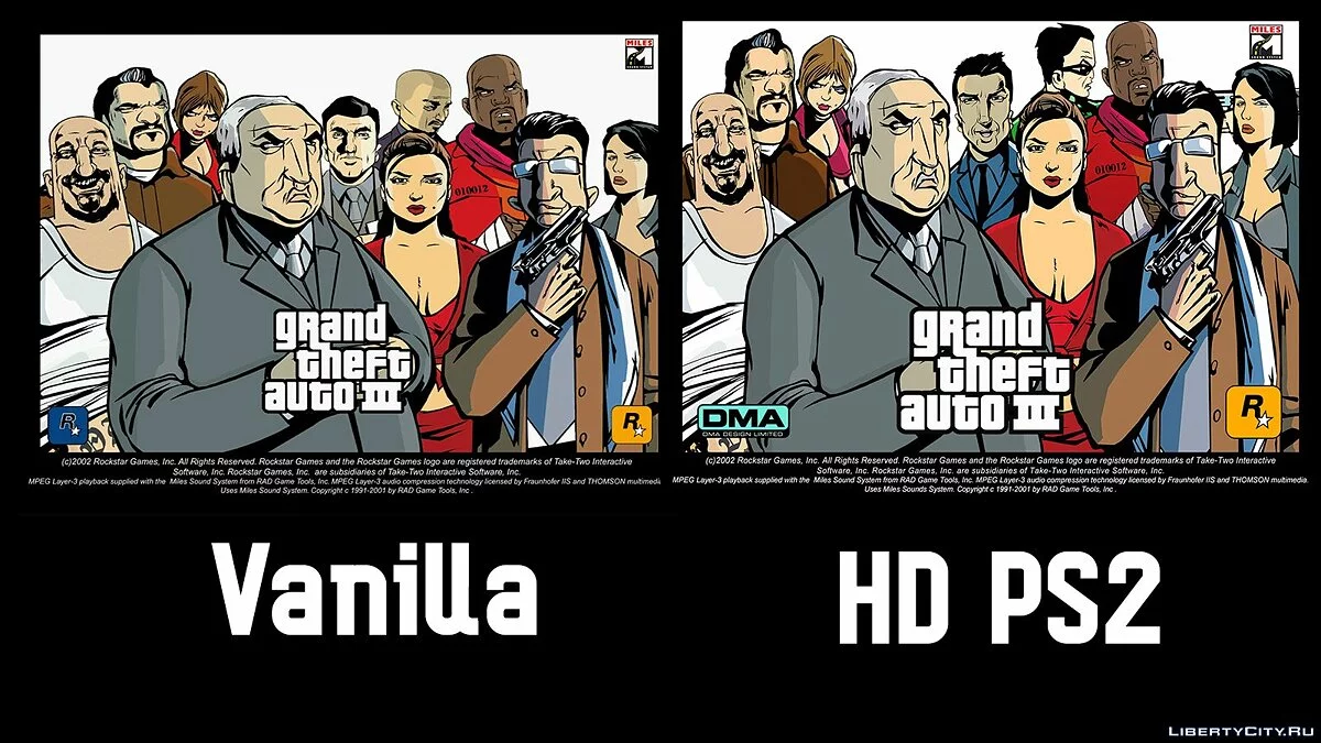 HD PS2 Mainscreen / GTA 3