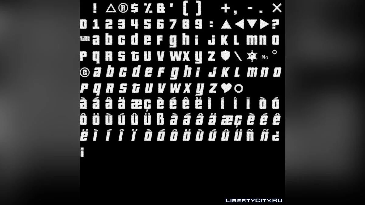 4K Fonts for Grand Theft Auto III / GTA 3