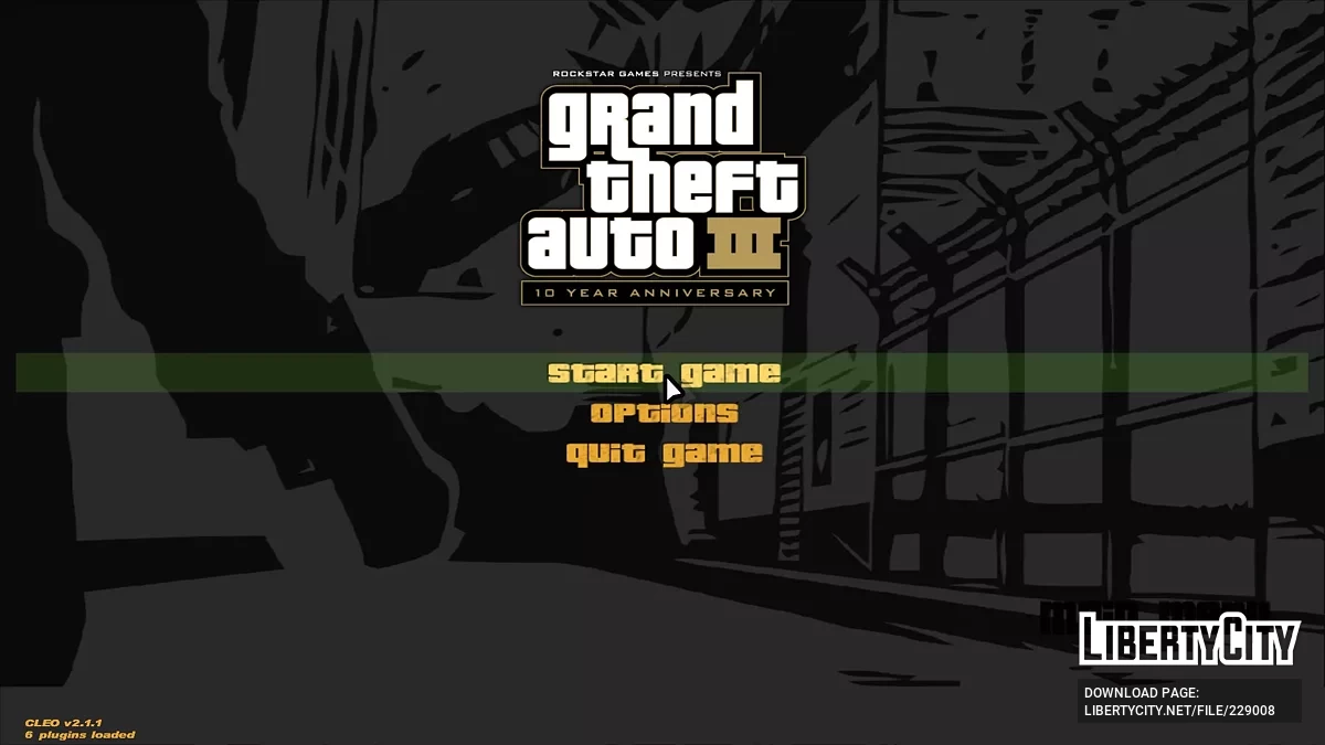 Меню та завантажувальний екран GTA 3 до 10-річчя / GTA 3