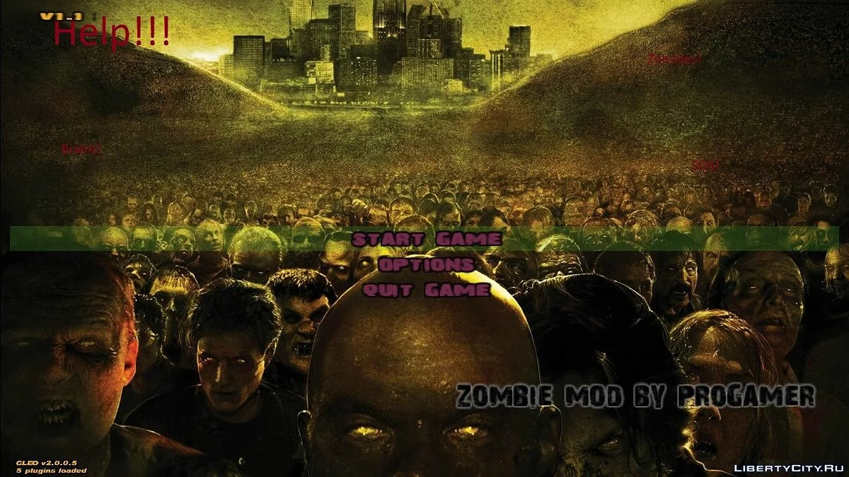 Шрифт для GTA 3: Zombie Mod / GTA 3