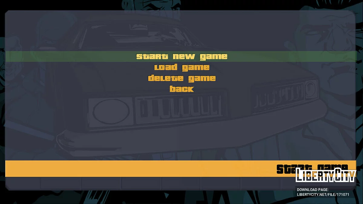 HD PS2 Menu / GTA 3