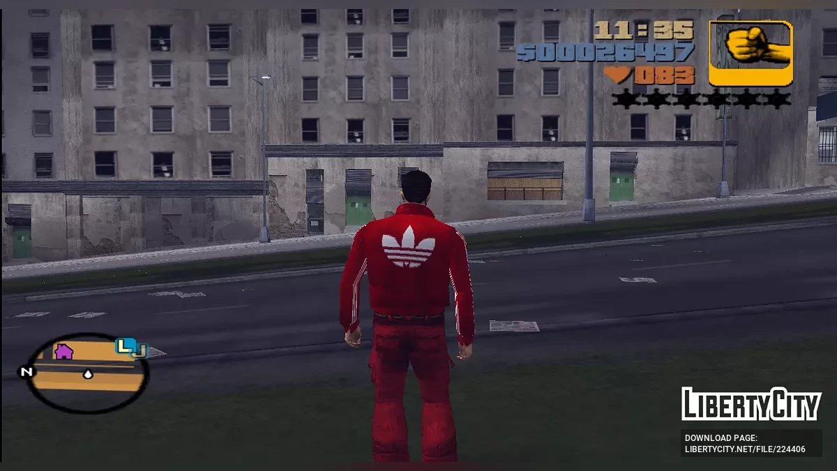 Roter Adidas Trainingsanzug / GTA 3