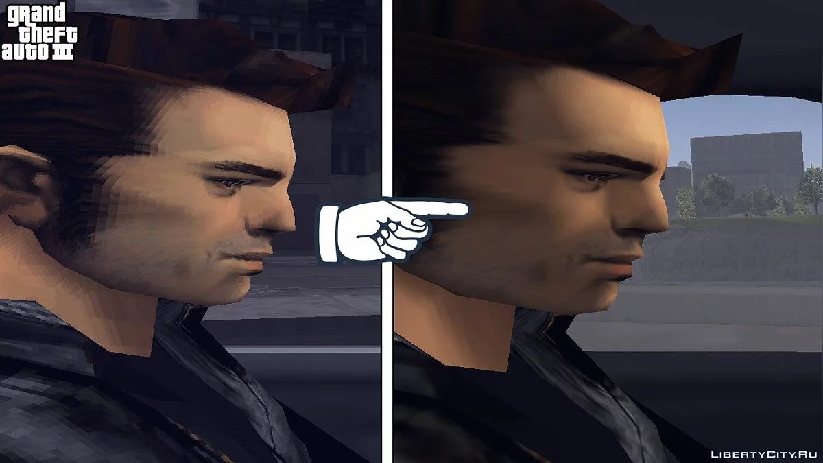 Исправление пиксельности скинов игрока / GTA 3