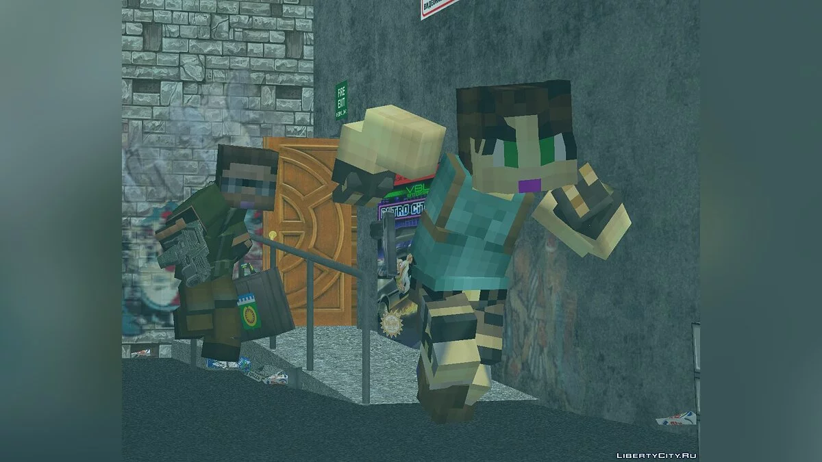 Minecraft Style People / GTA 3