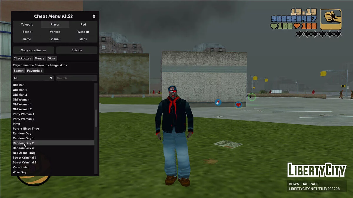 Conjunto de aspectos infectados / GTA 3