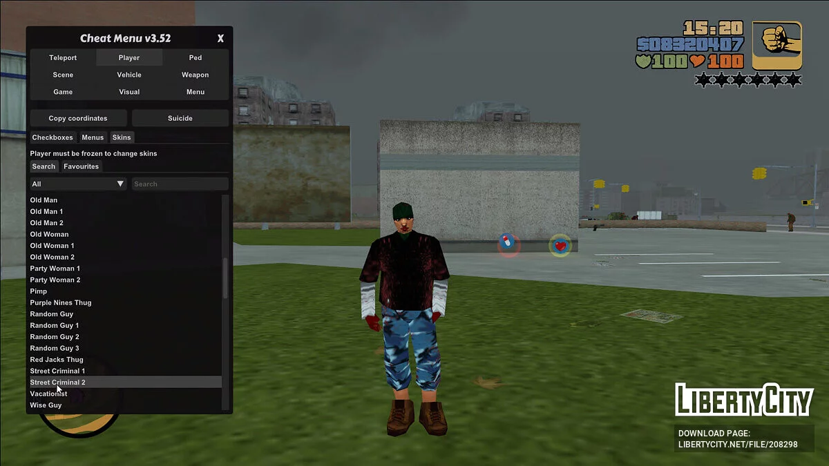 Conjunto de aspectos infectados / GTA 3
