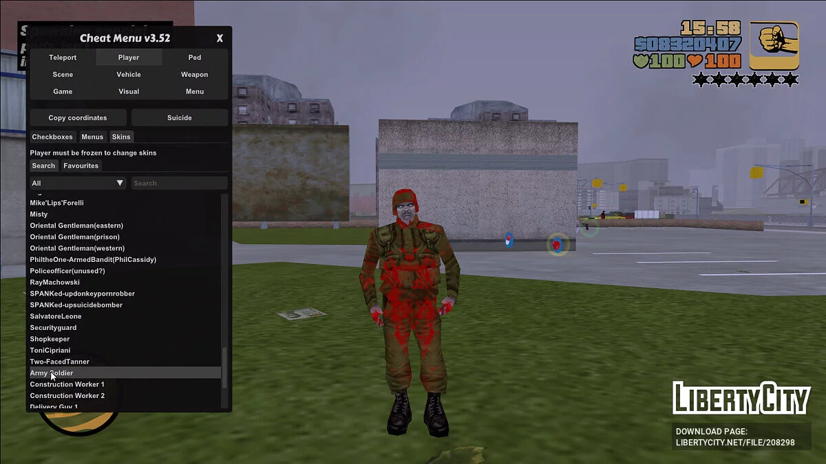 Conjunto de aspectos infectados / GTA 3