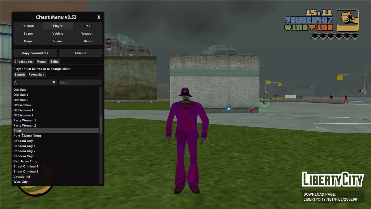 Conjunto de aspectos infectados / GTA 3