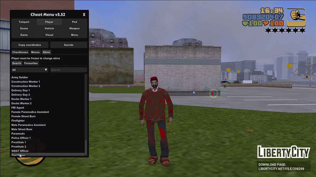 Conjunto de aspectos infectados / GTA 3