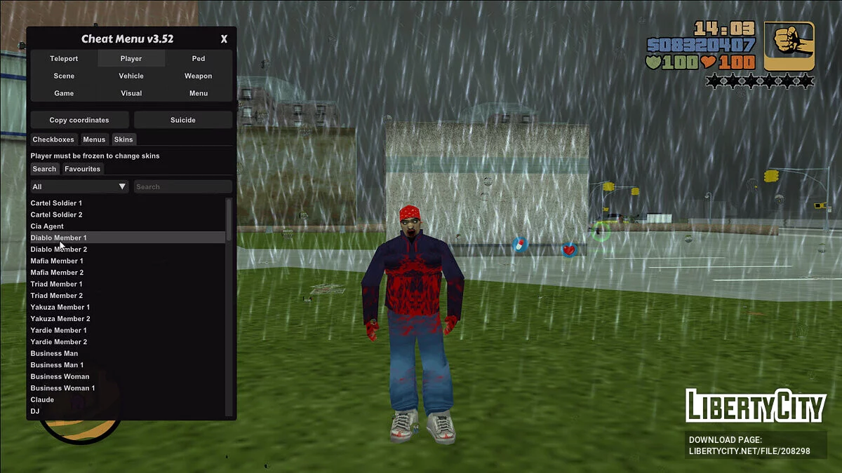 Conjunto de aspectos infectados / GTA 3