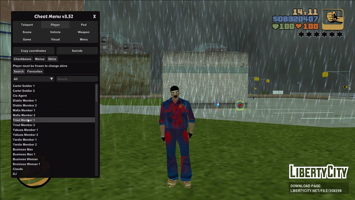 Conjunto de aspectos infectados / GTA 3