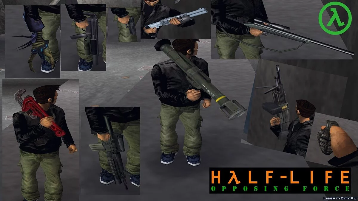 Weapons from Half Life Opposing Force / GTA 3