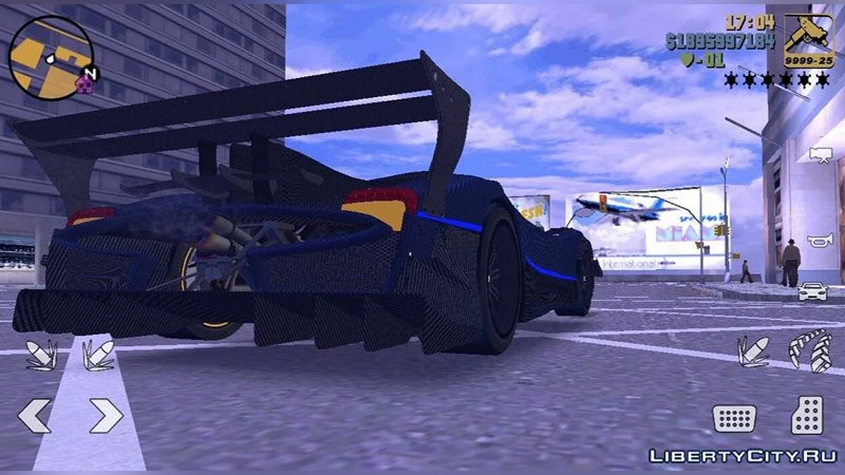 Pagani Zonda Revolucion Bluecarbon / GTA 3 (iOS, Android)
