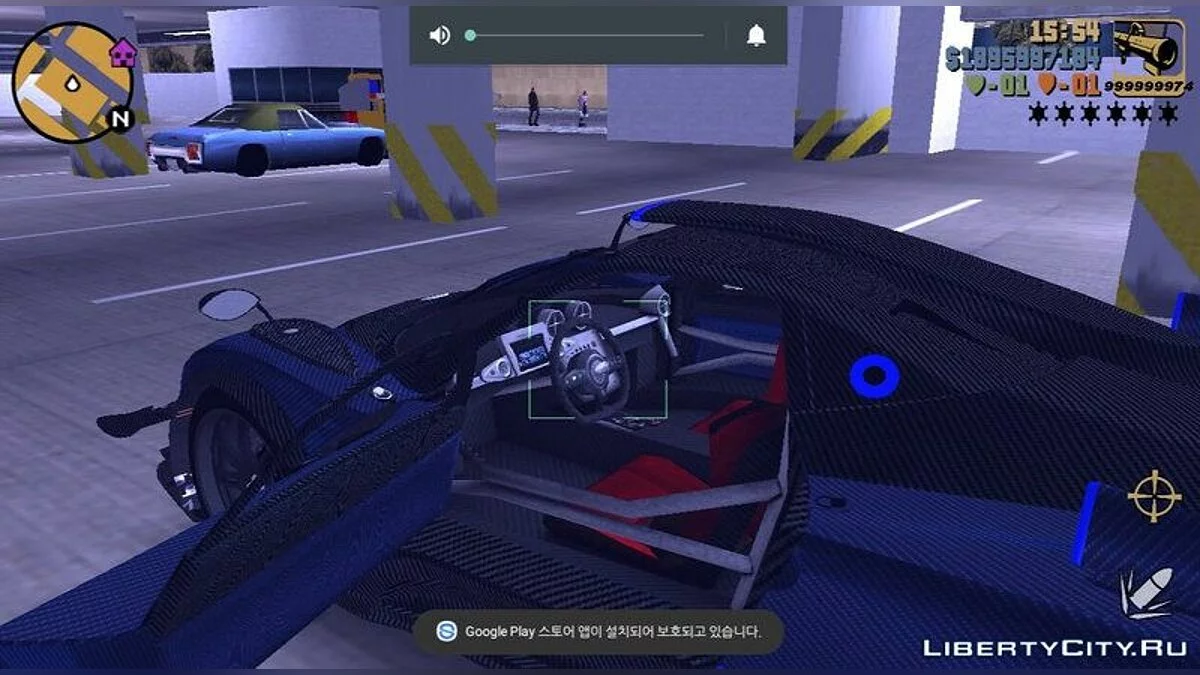 Pagani Zonda Revolucion Bluecarbon / GTA 3 (iOS, Android)
