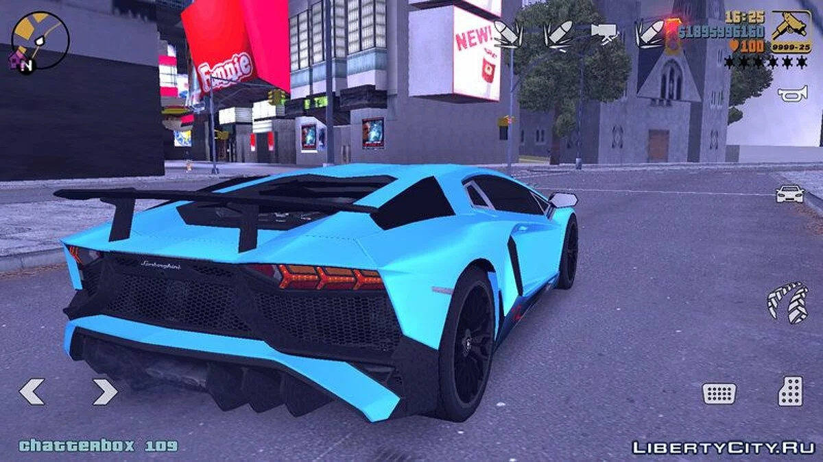 Lamborghini Aventador SV V2 / GTA 3 (iOS, Android)