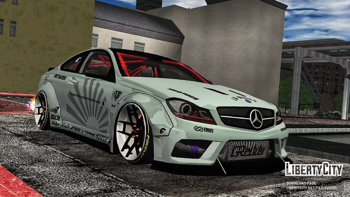 2014 Mercedes C63 Black Series Liberty Walk / GTA 3 (iOS, Android)