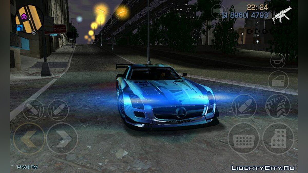 Mercedes Benz SLS Speed ​​Hunters for GTA 3 (iOS, Android) - Картинка #1