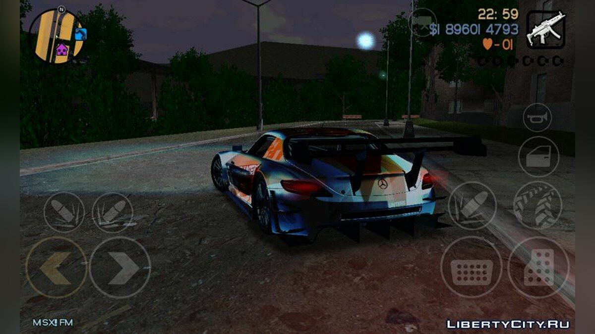 Mercedes Benz SLS Speed ​​Hunters for GTA 3 (iOS, Android) - Картинка #2