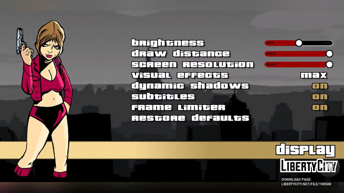 GTA 3: The Definitive Edition - Нові текстури для меню гри / GTA 3 (iOS, Android)