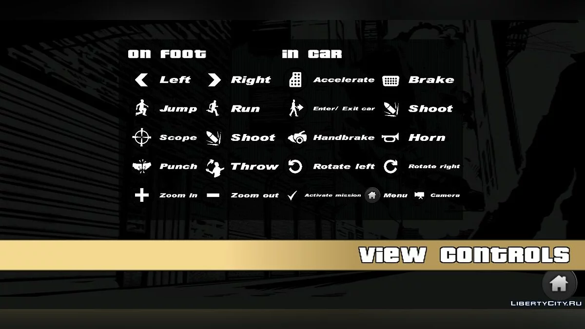 GTA SA Buttons for GTA III Android V2 / GTA 3 (iOS, Android)