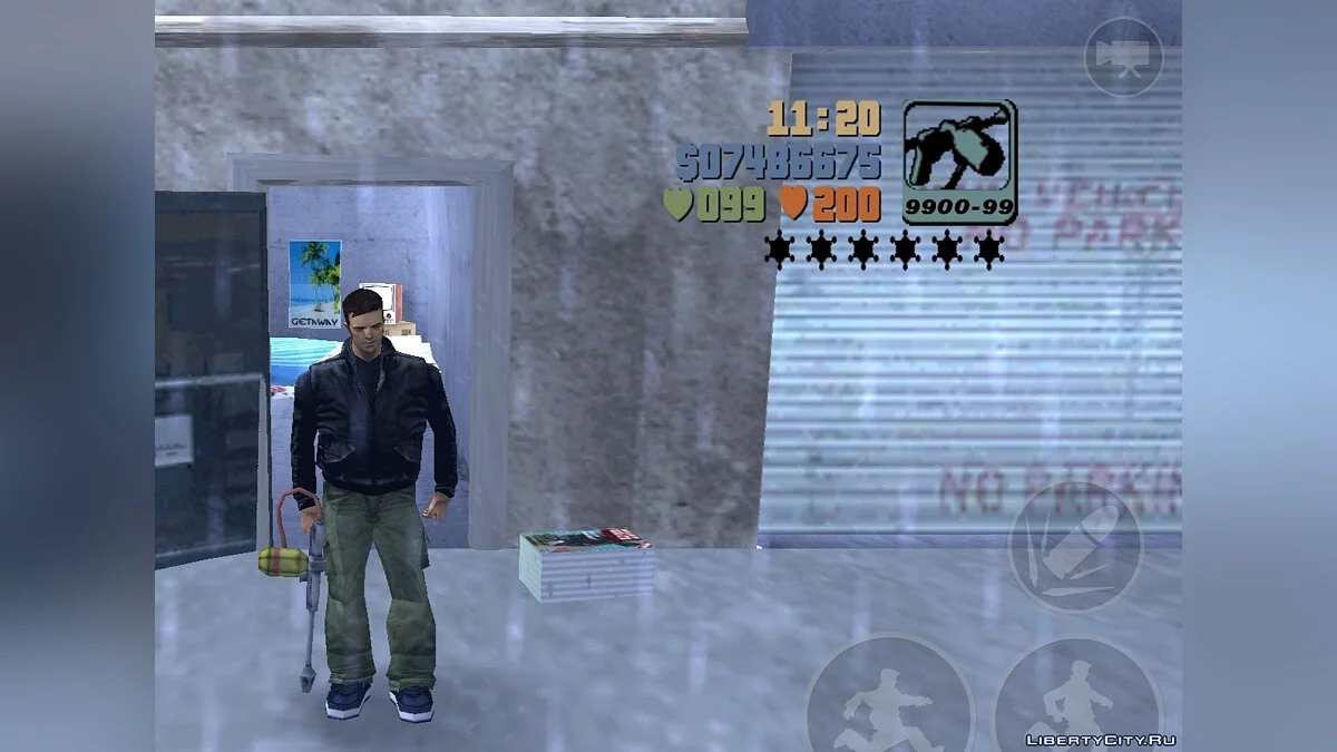 Aumento da capacidade do carregador e dano / GTA 3 (iOS, Android)