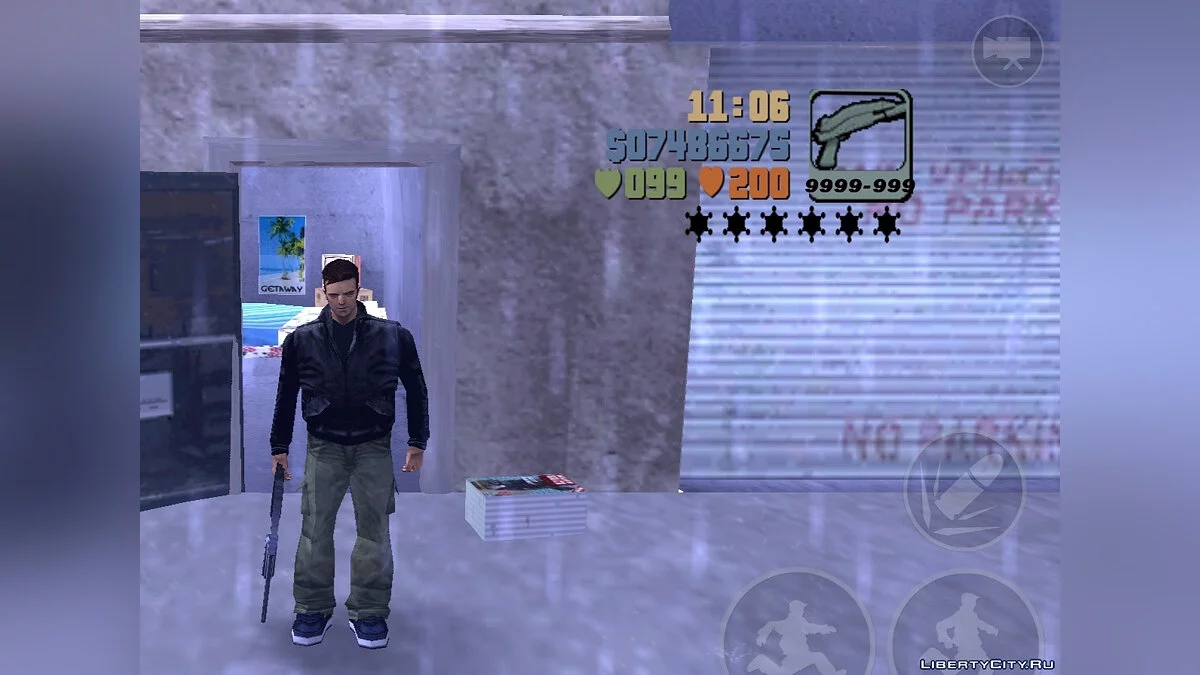 Aumento da capacidade do carregador e dano / GTA 3 (iOS, Android)