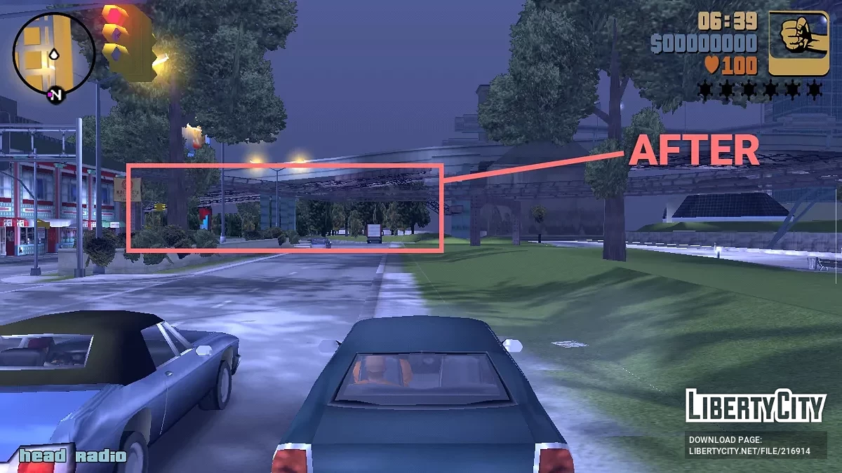 Blue Trees Fix Mod / GTA 3 (iOS, Android)