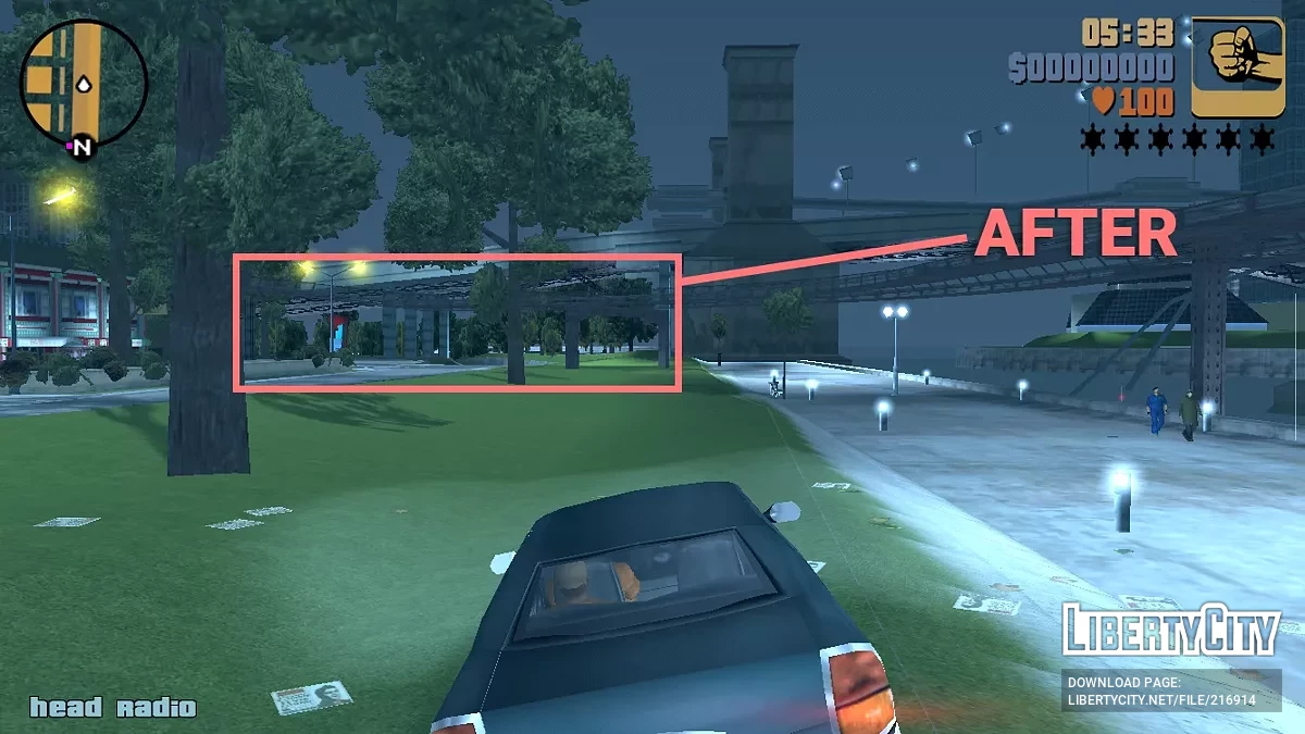 Blue Trees Fix Mod / GTA 3 (iOS, Android)