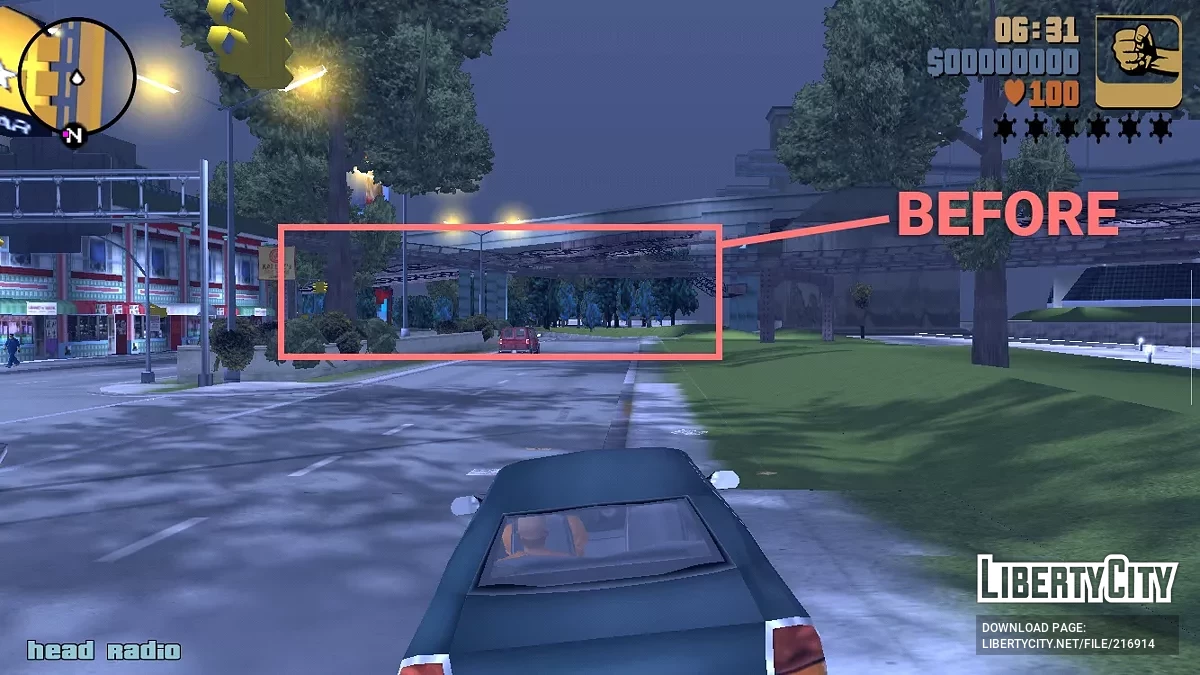 Blue Trees Fix Mod / GTA 3 (iOS, Android)