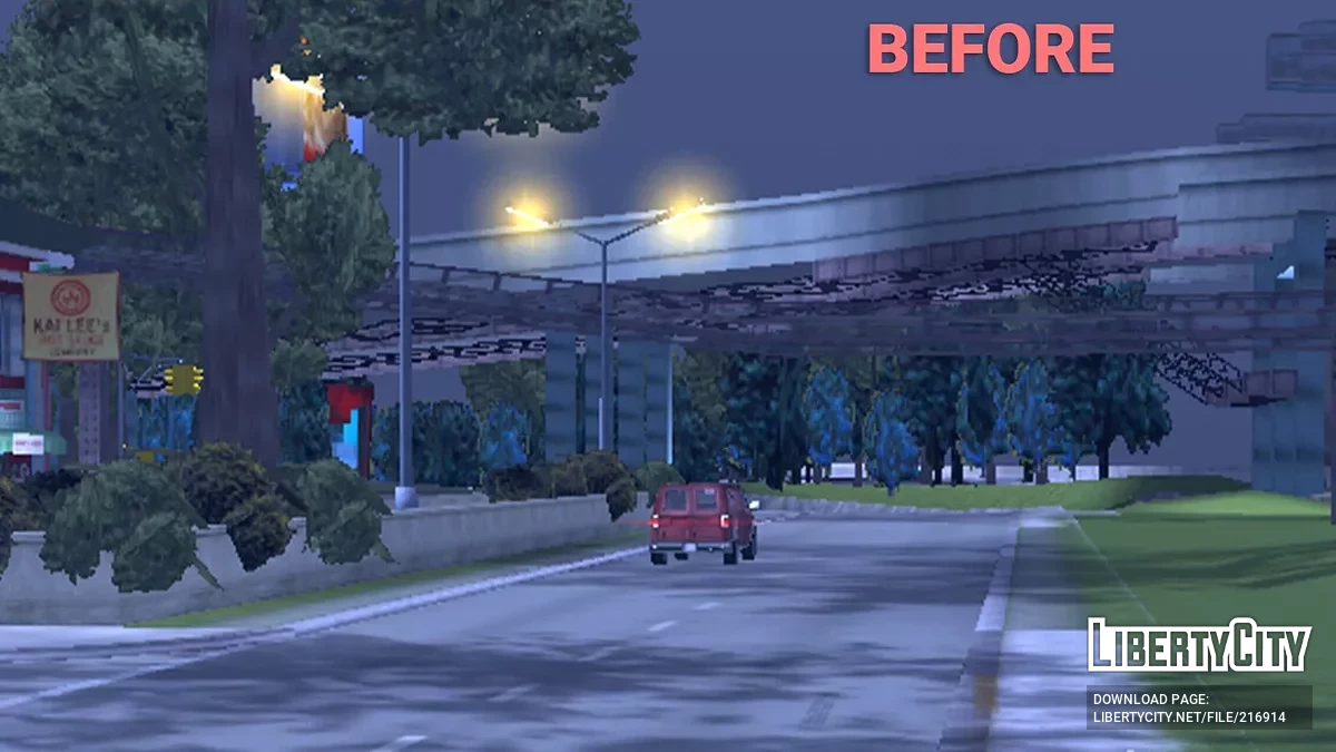 Blue Trees Fix Mod / GTA 3 (iOS, Android)
