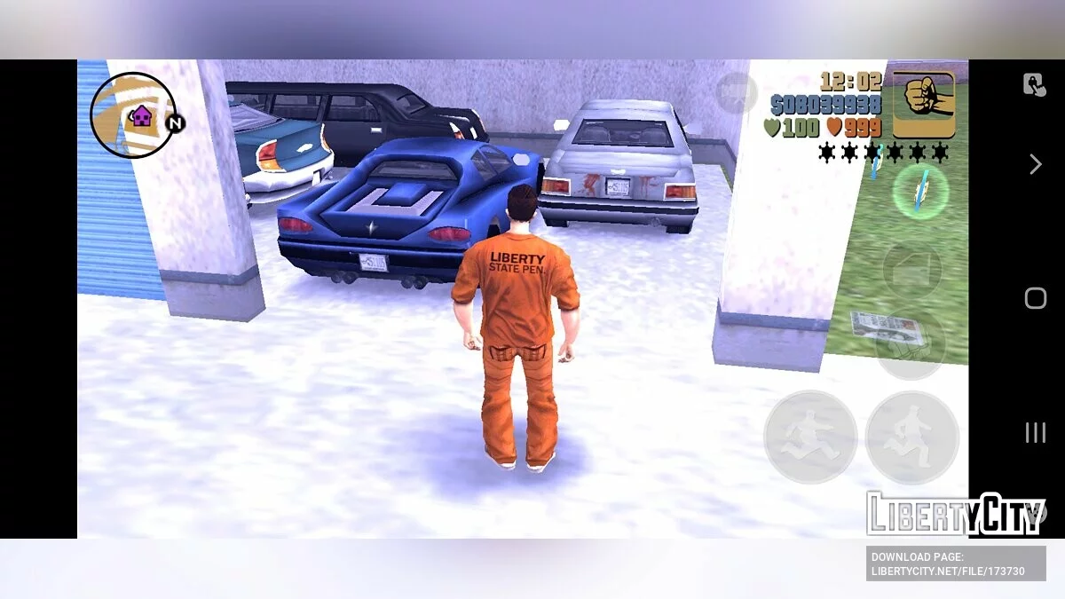 Savegame 100% with Prison Outfit / GTA 3 (iOS, Android)