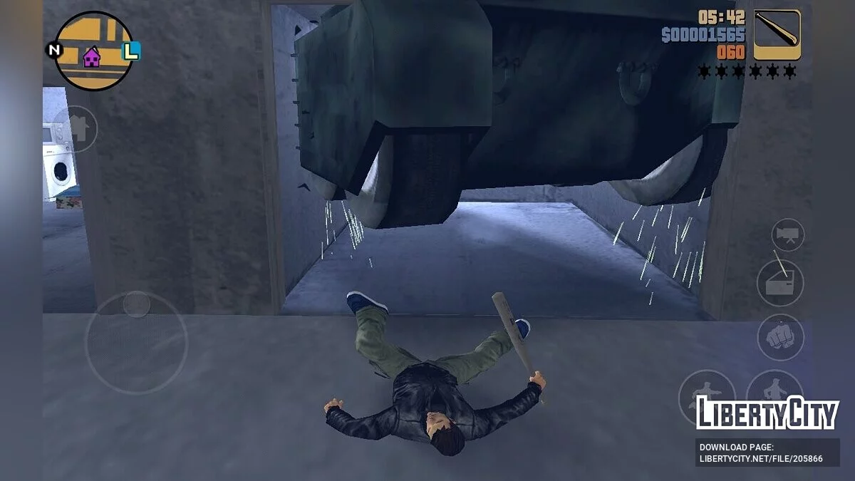 Збереження з танком в гаражі Портленда / GTA 3 (iOS, Android)