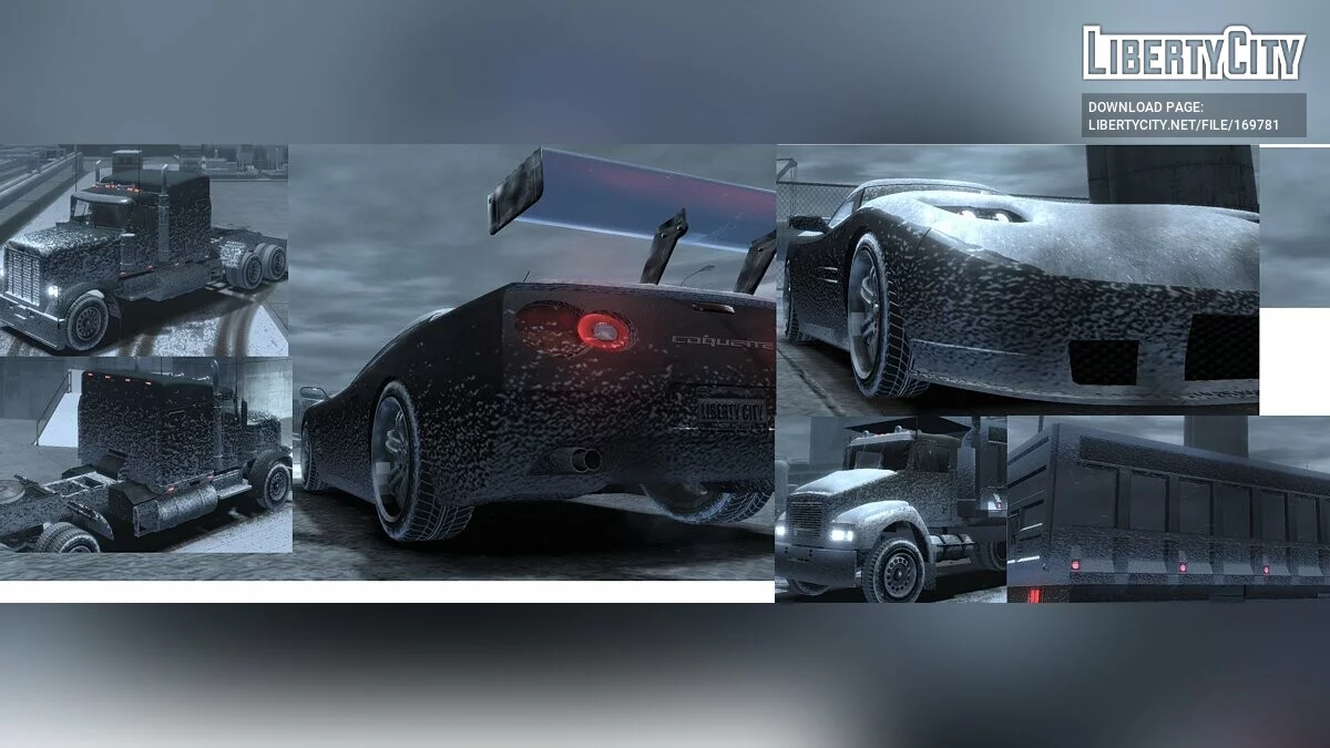 Cars with snow on the body / GTA 4