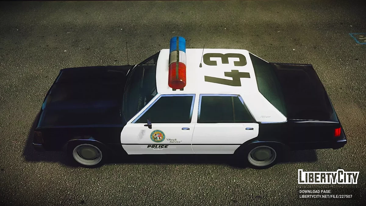 1989 Vapid STD Stanier 警车 [附加  移动方向盘  低质量] / GTA 4