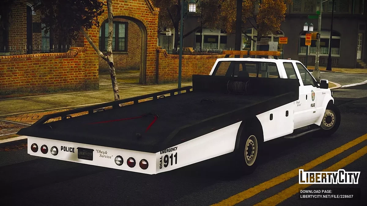 Vapid Sadler LSPD Ramp Truck [Addon / Volante Móvel / 2 Liveries / LQ] / GTA 4