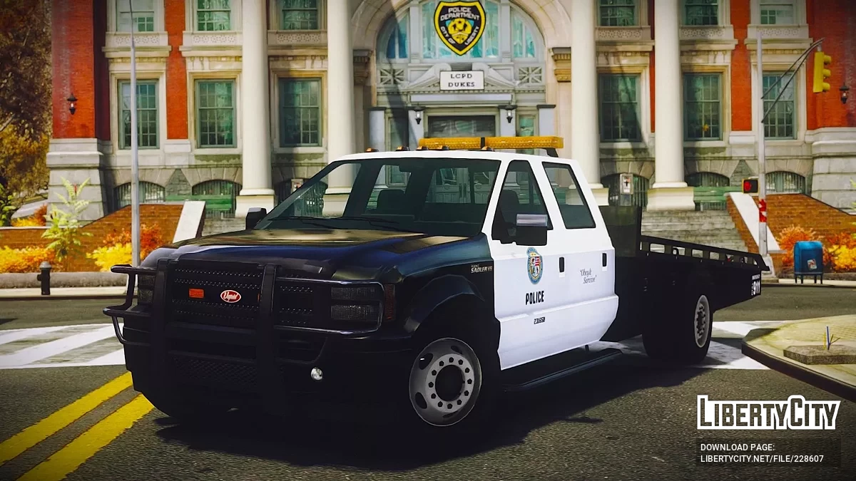 Vapid Sadler LSPD Ramp Truck [Addon / Volante Móvel / 2 Liveries / LQ] / GTA 4